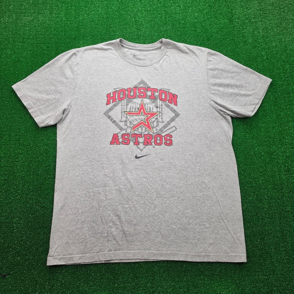 Houston Astros Nike Graphic‎ Tshirt Mens XL Gray Brick Red MLB Baseball